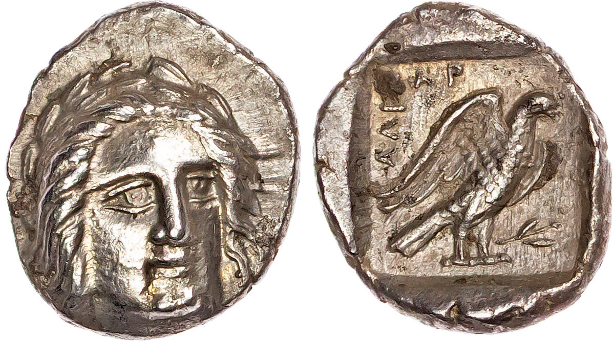 Caria, Halikarnassos (c. 400-387 BC) AR Drachm, 3.53g. 