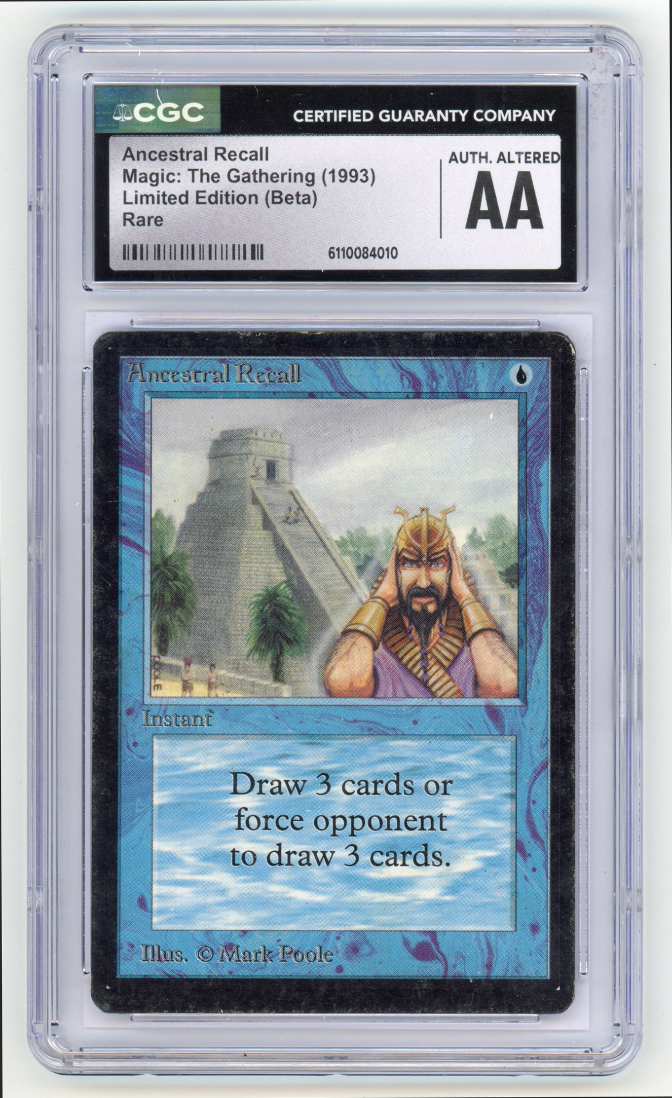 CGC Authentic Altered Ancestral Recall - Limited Edition Beta