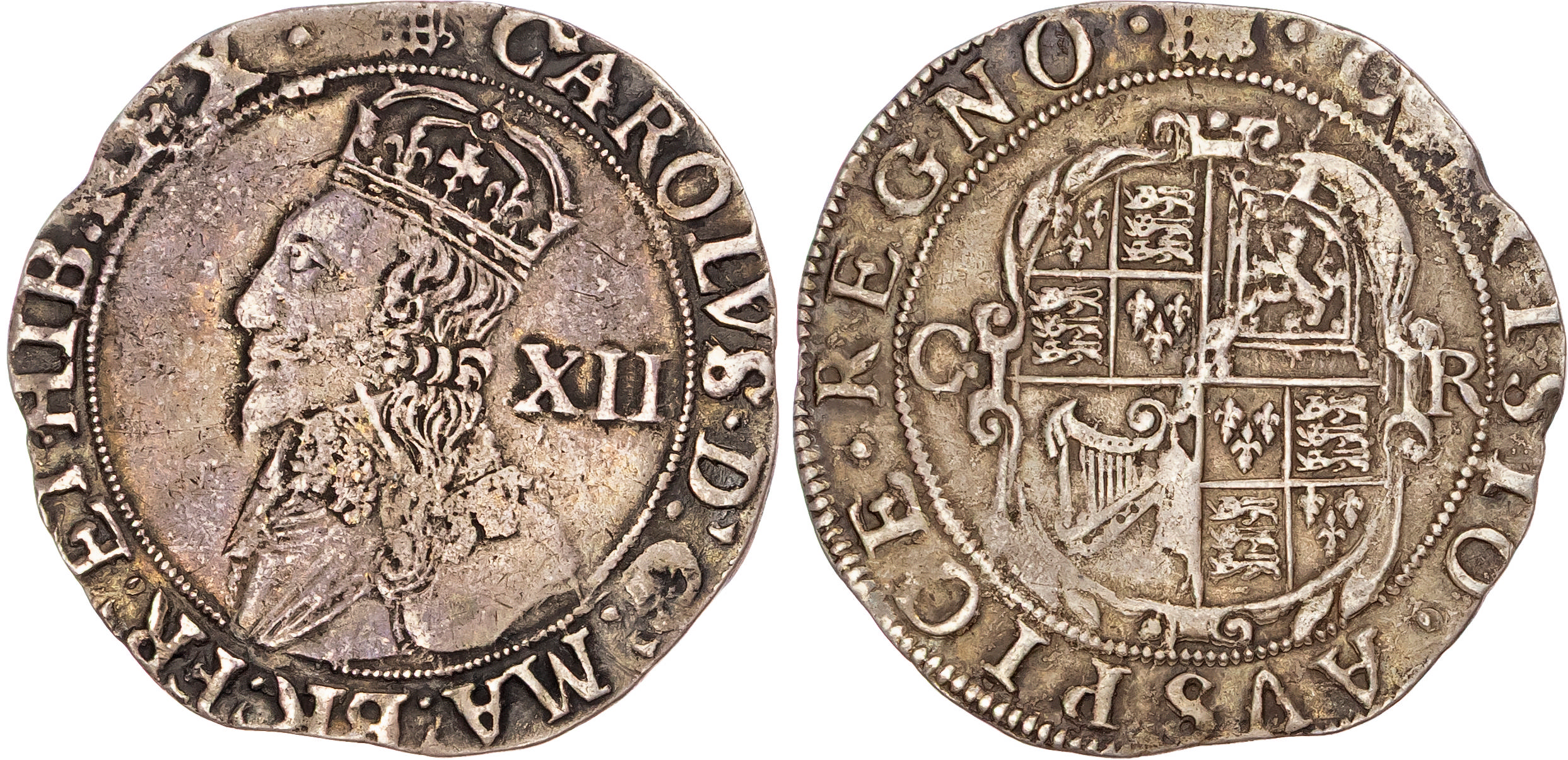 Charles I (1625-1649), AR Shilling, Group D, type 3.1, Tower mint (under King), mm. portcullis (1633-4).