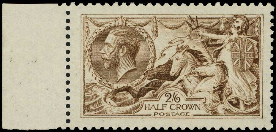 1915 2s6d yellow-brown (wmk. reversed). Very...
