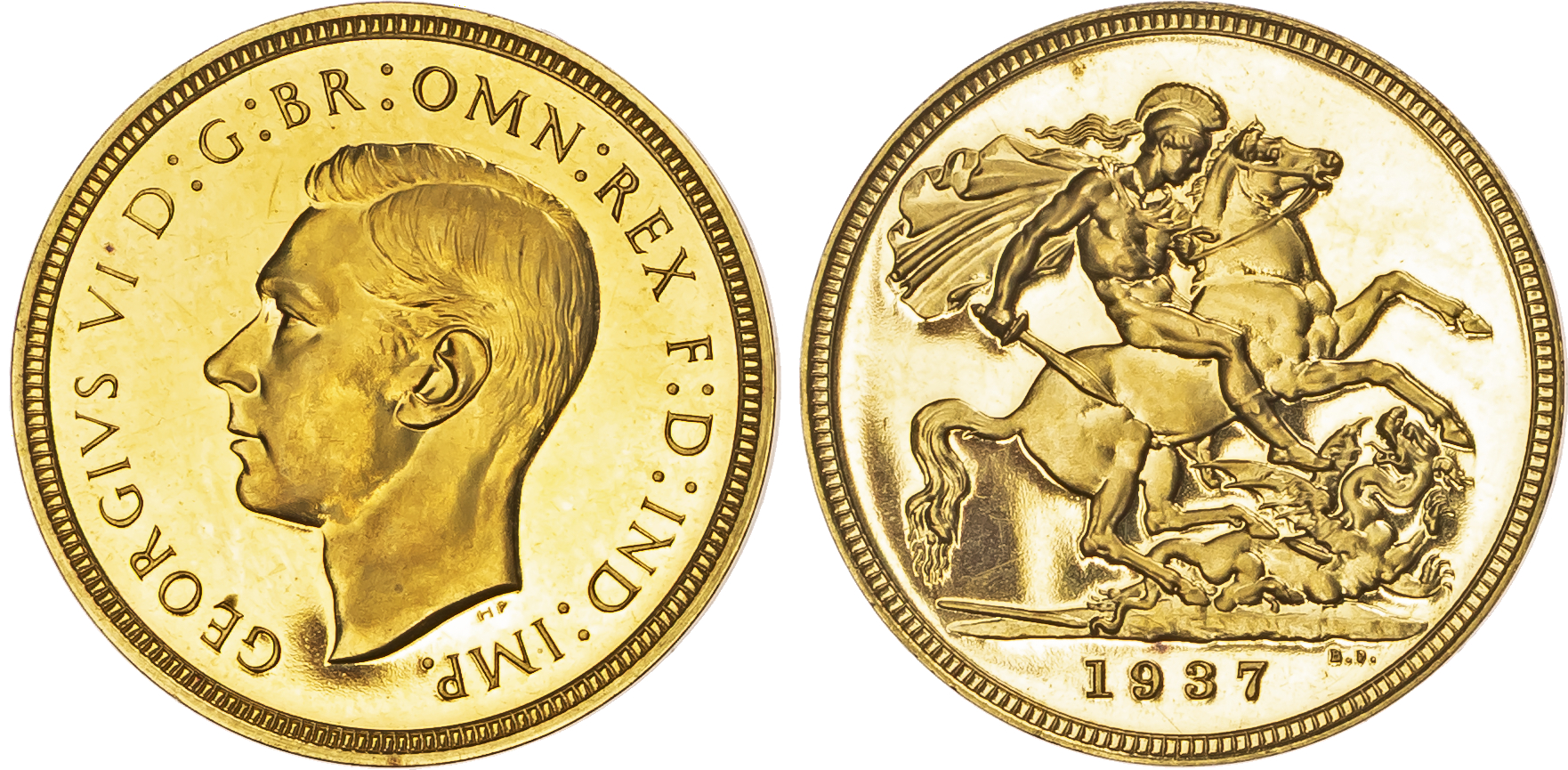 George VI (1936-1952), Coronation Gold Proof Set (4), 1937.