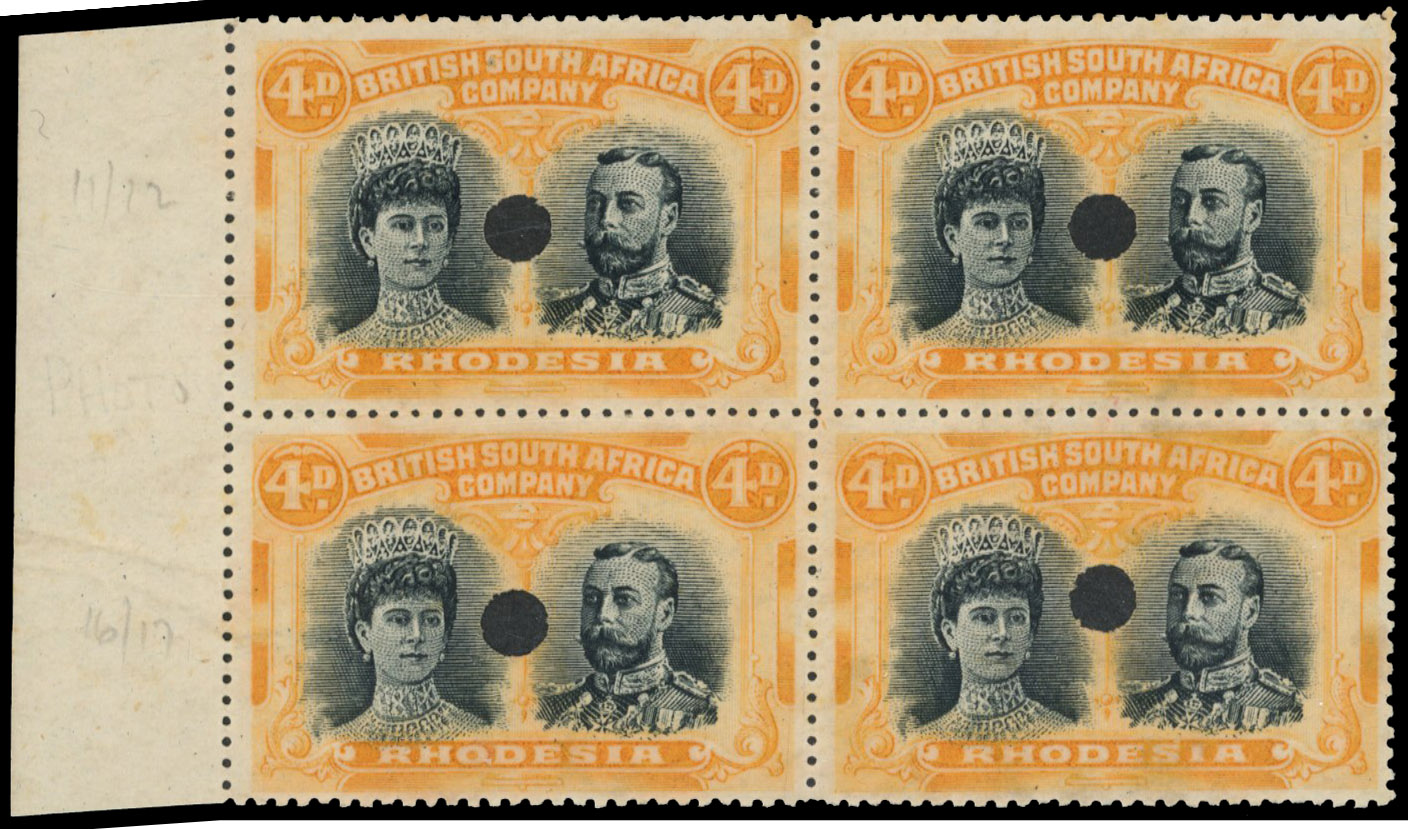 † 4d perf 15 punched holes block