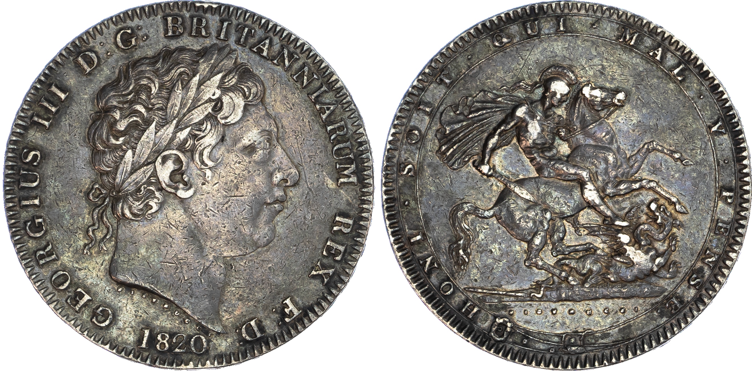 George III (1760‑1820), Crown, 1820 LX.
