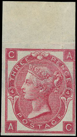 1865 3d rose Pl.4 (Wmk. Emblems).