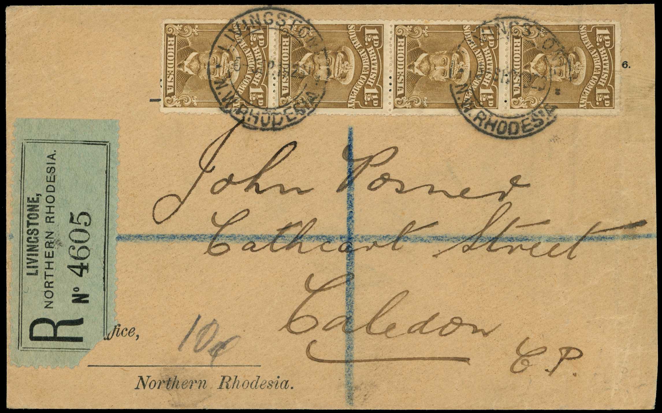Usages. 1923 registered envelope to...