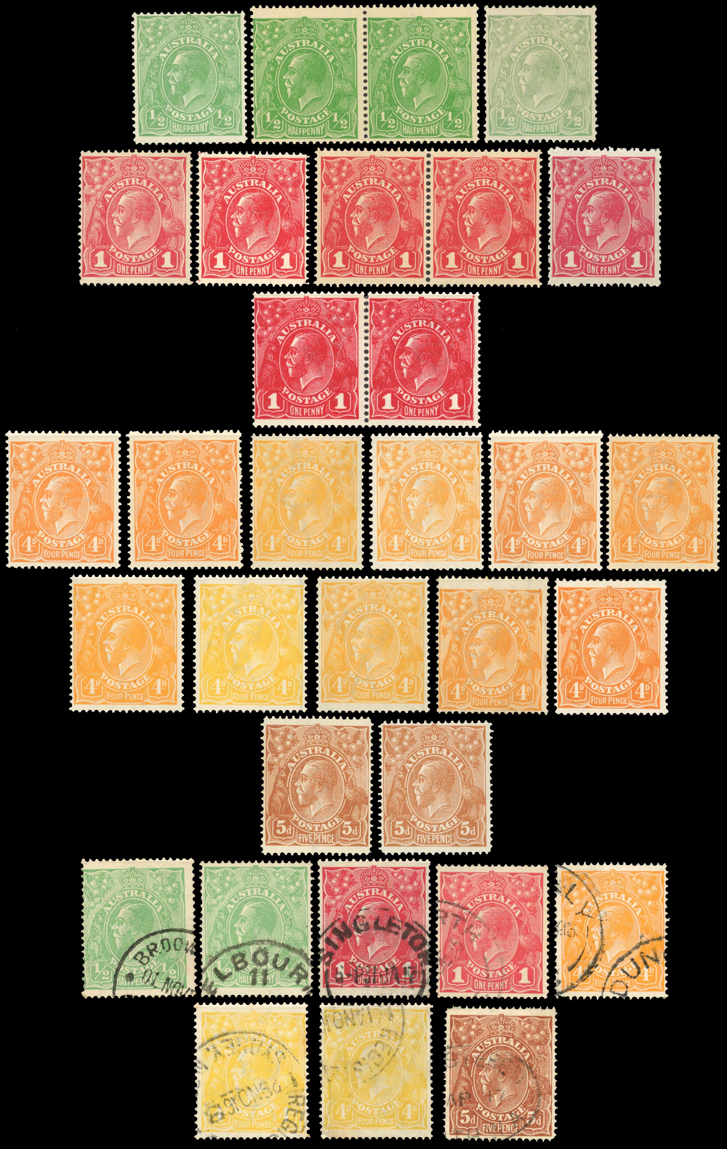 Australia SG 20/131 King's Head collection