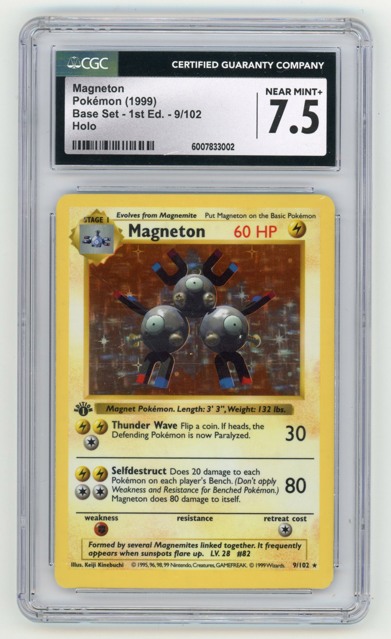 CGC 7.5 Magneton #9 Holo 1st Edition - Base Set