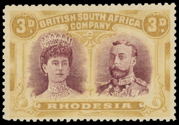 3d brown-purple and ochre RSC H mint