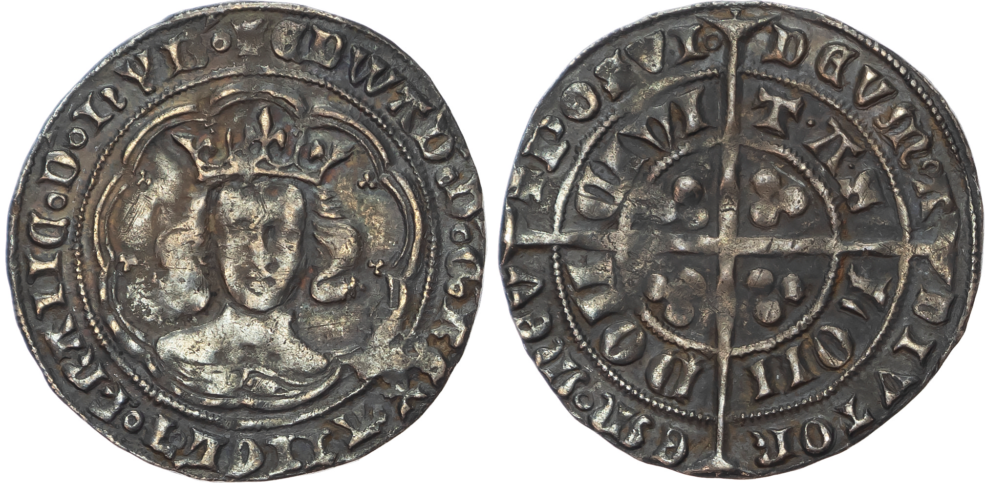 Edward III (1327-1377) AR Groat, Pre-treaty period, series E. 