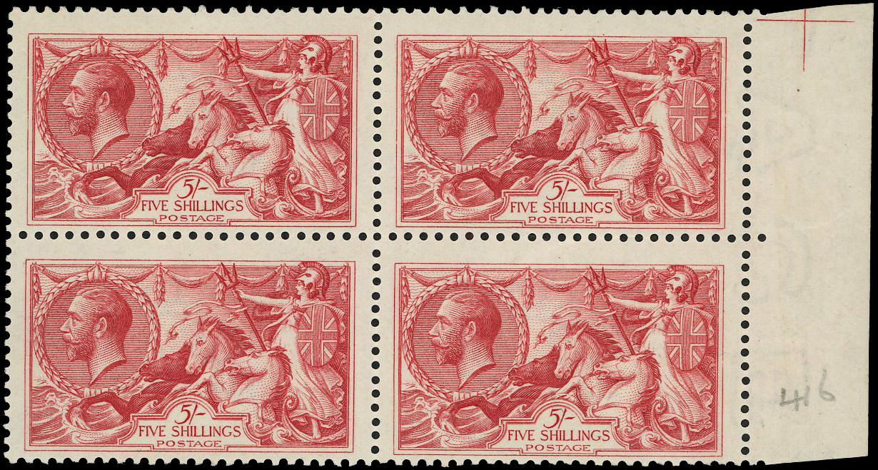 Great Britain SG 416 mint block of four