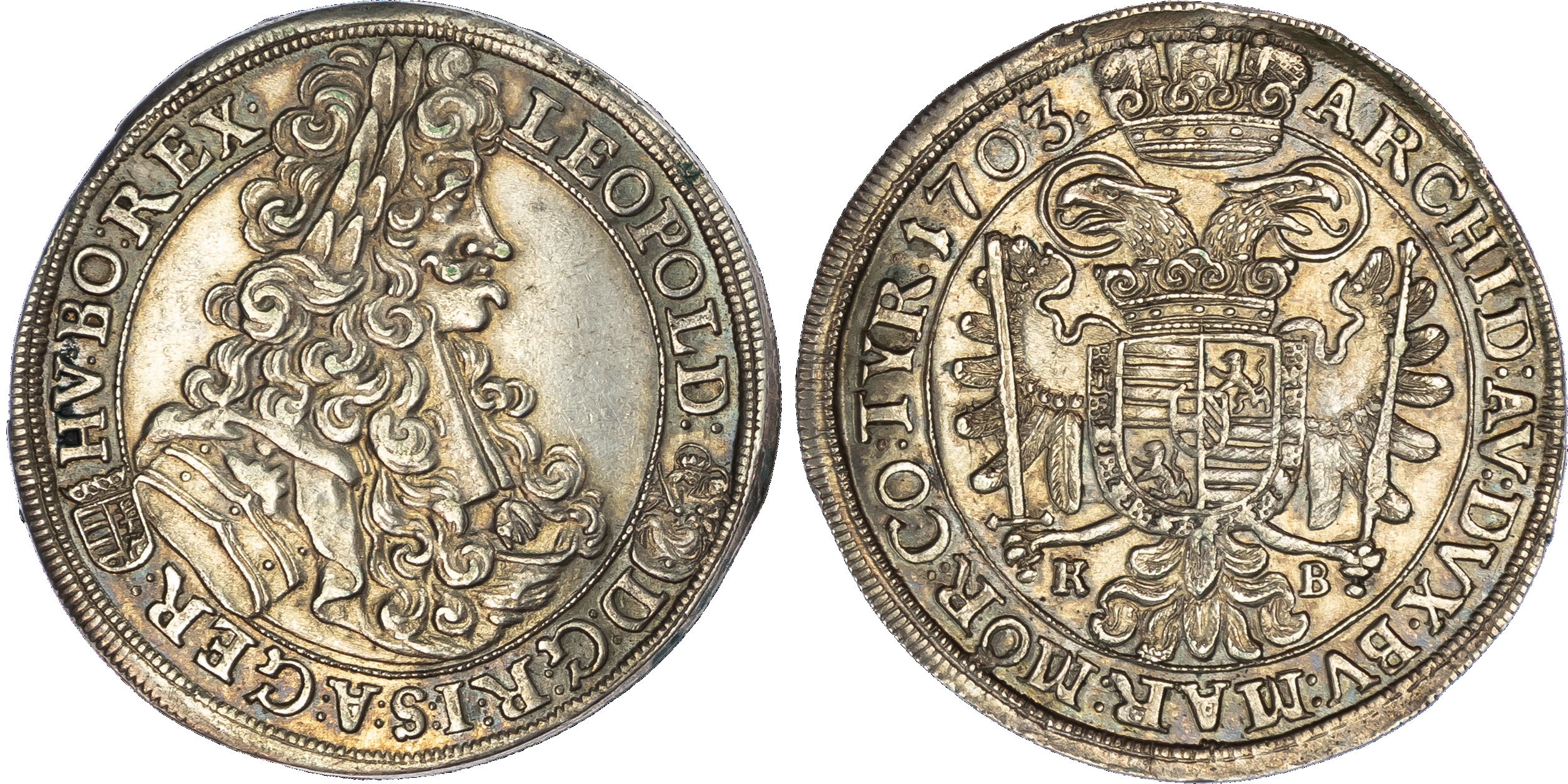 Austria, Holy Roman Empire, Leopold I (1657‑1705), silver Half Taler, 1703 KB