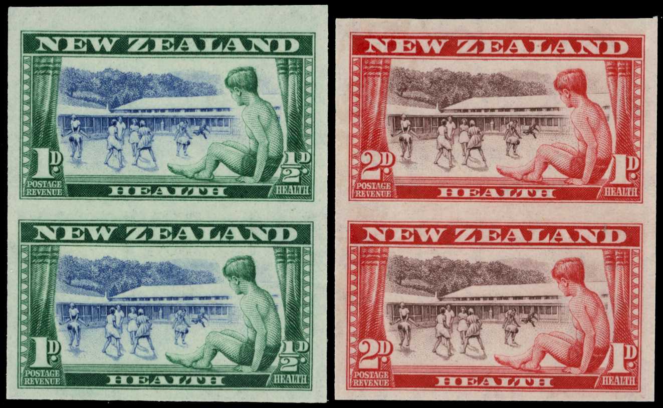 1948 Health pair in vertical imperforate...