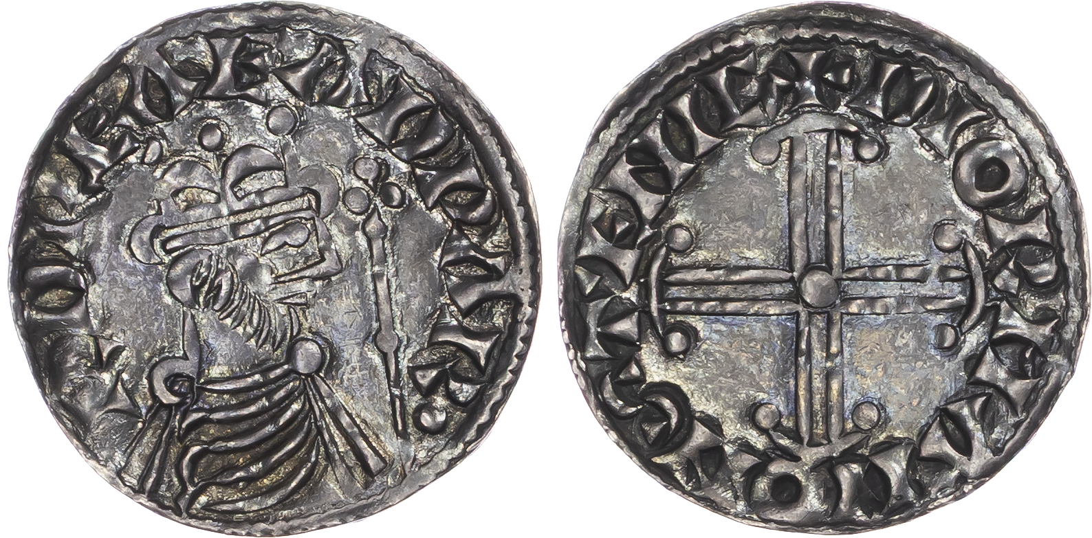Edward the Confessor (1042-1066), AR Penny, Hammer Cross type (1059-1062), Steyning mint, Deorman as moneyer.