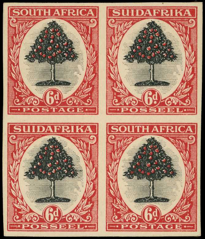 1926 Waterlow 6d plate proof block of four...
