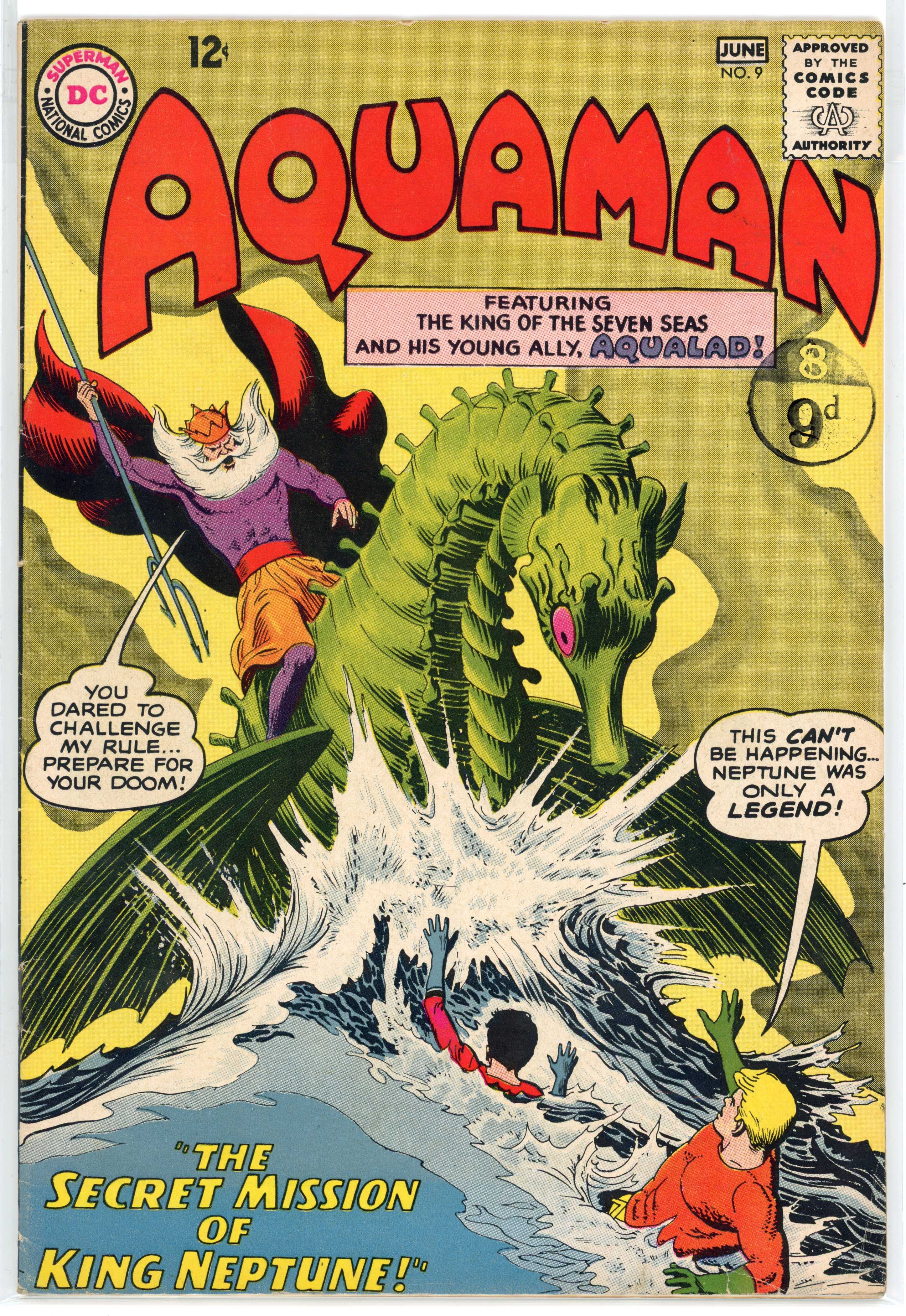 Aquaman #9 Cover by Nick Cardy (DC Comics, 1963)
