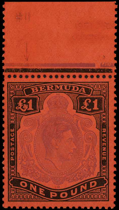 1951 (Nov.) £1 violet and black on scarlet...