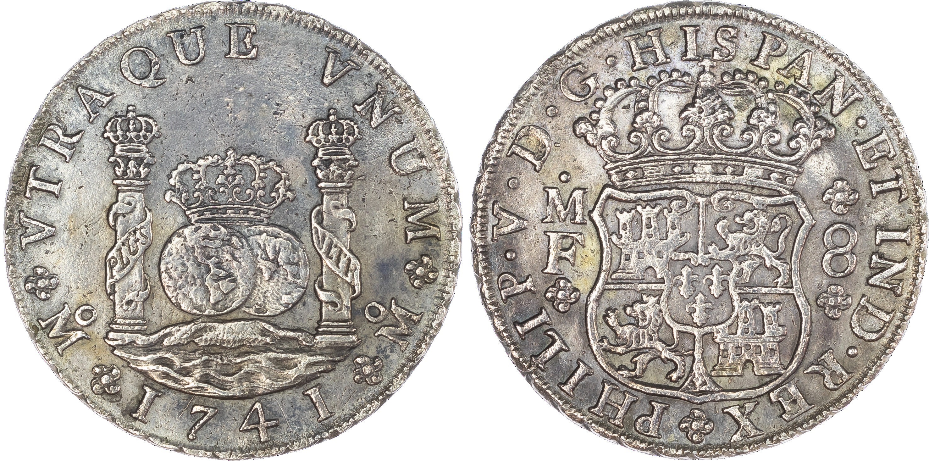 Mexico (colonial), Philip V (1700-1746), silver 8 Reales, 1741-MF, Mexico City mint
