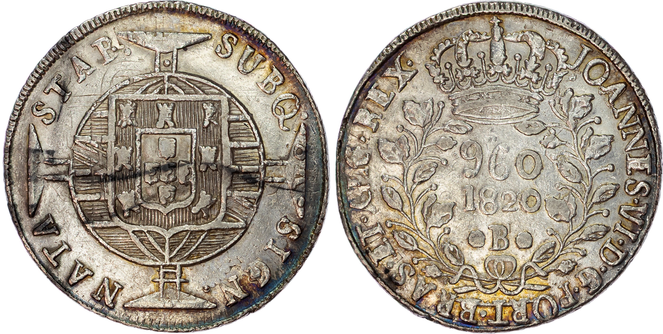 Brazil, João VI (1818-1822), silver 960 Réis, 1820 B