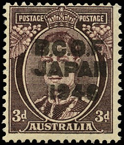 1946-48 3d purple-brown, ERROR OPT DOUBLE, unmounted o.g....