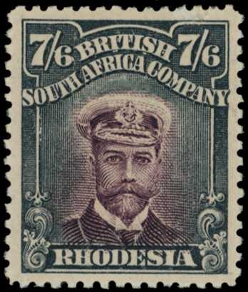 1913-7 7/6d Head Die II, perf 14. Large...