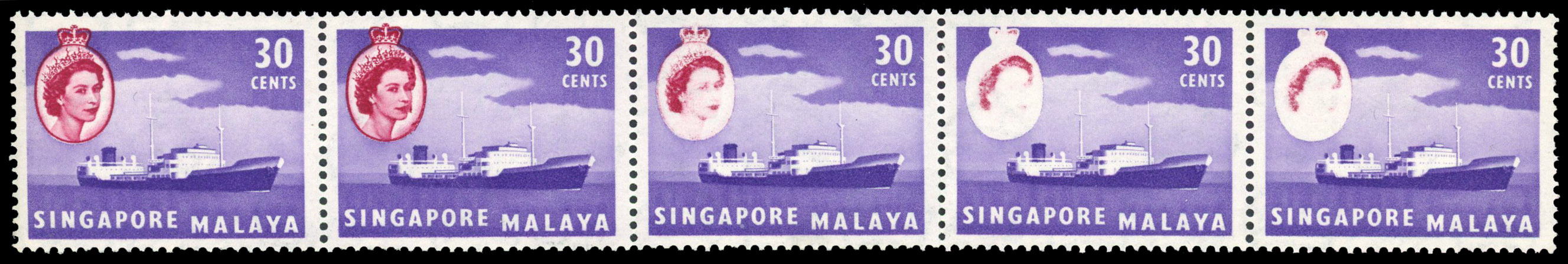 Singapore SG 48 var strip mint