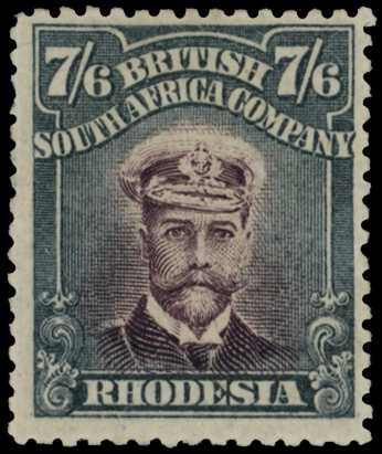 1913-7 7/6d Head Die II, perf 14. Large...