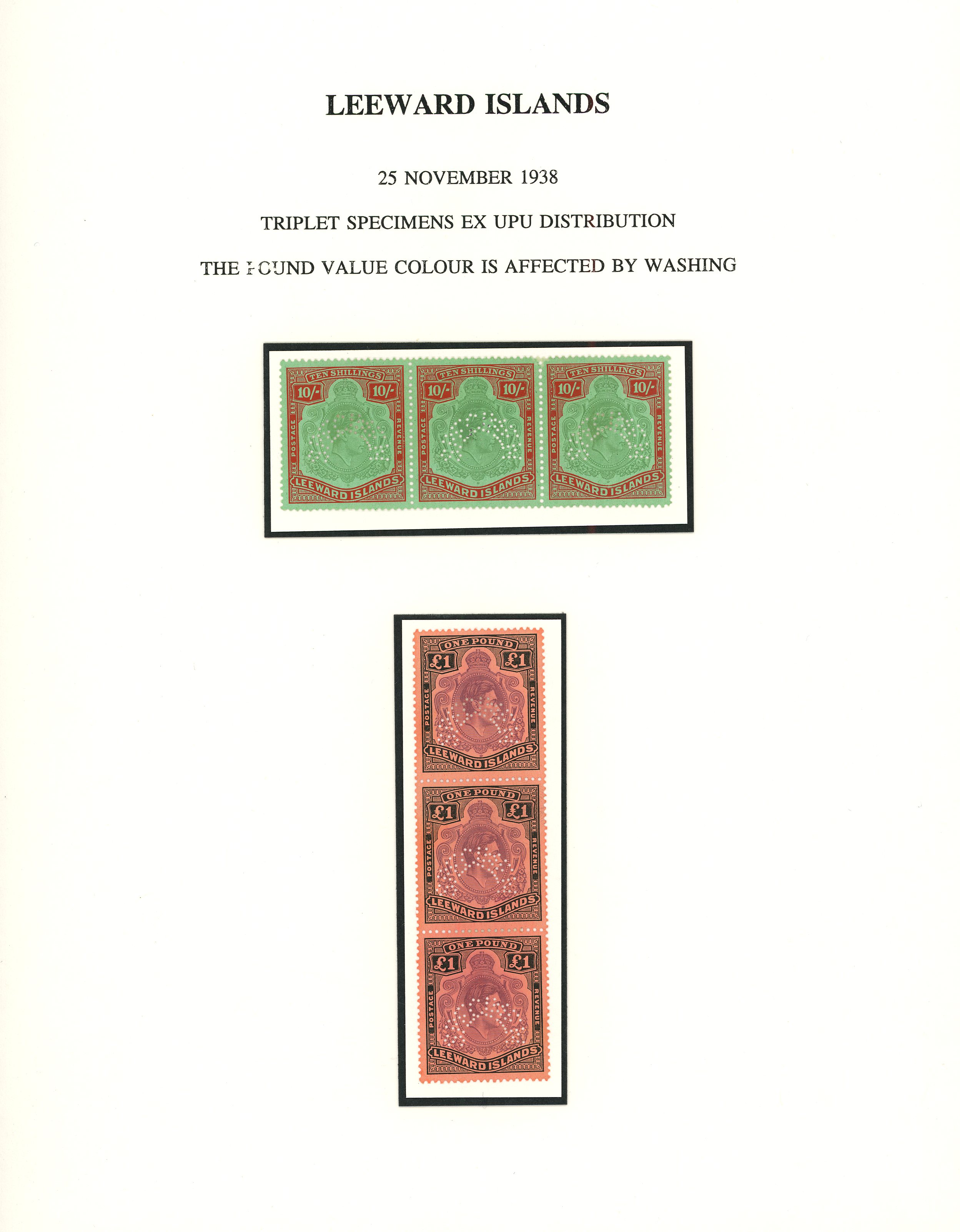 Leeward Islands 1938-51 Keyplates mint and used selection arranged on display pages identified by...