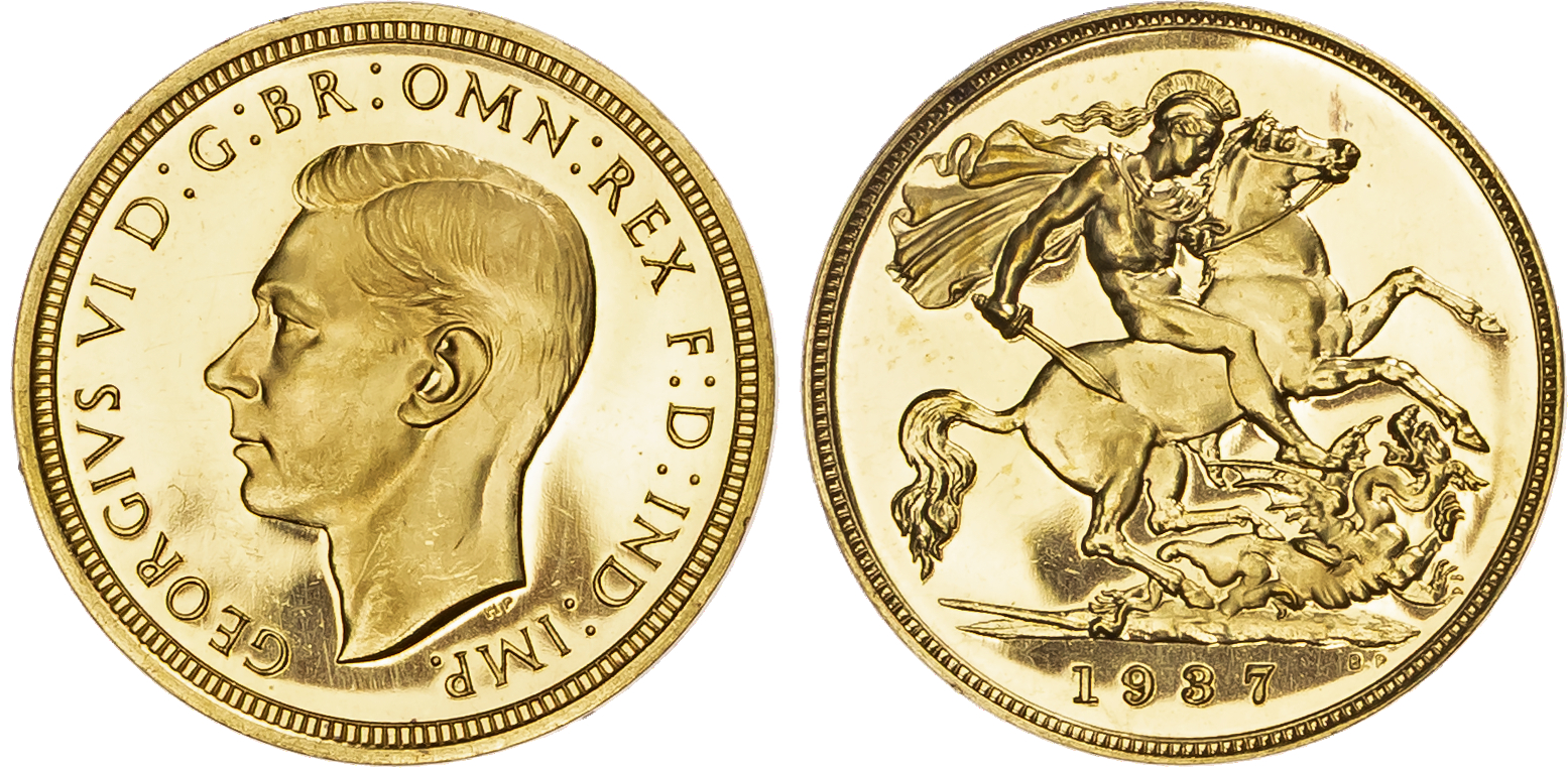 George VI (1936-1952), Coronation Gold Proof Set (4), 1937.