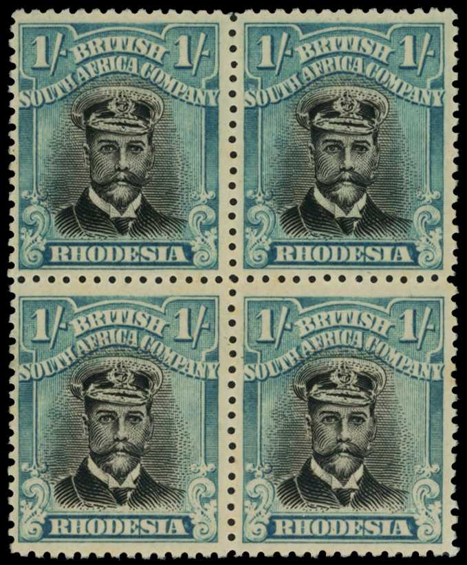 1918-21 1/- Head Die IIIB, perf 14, toned...