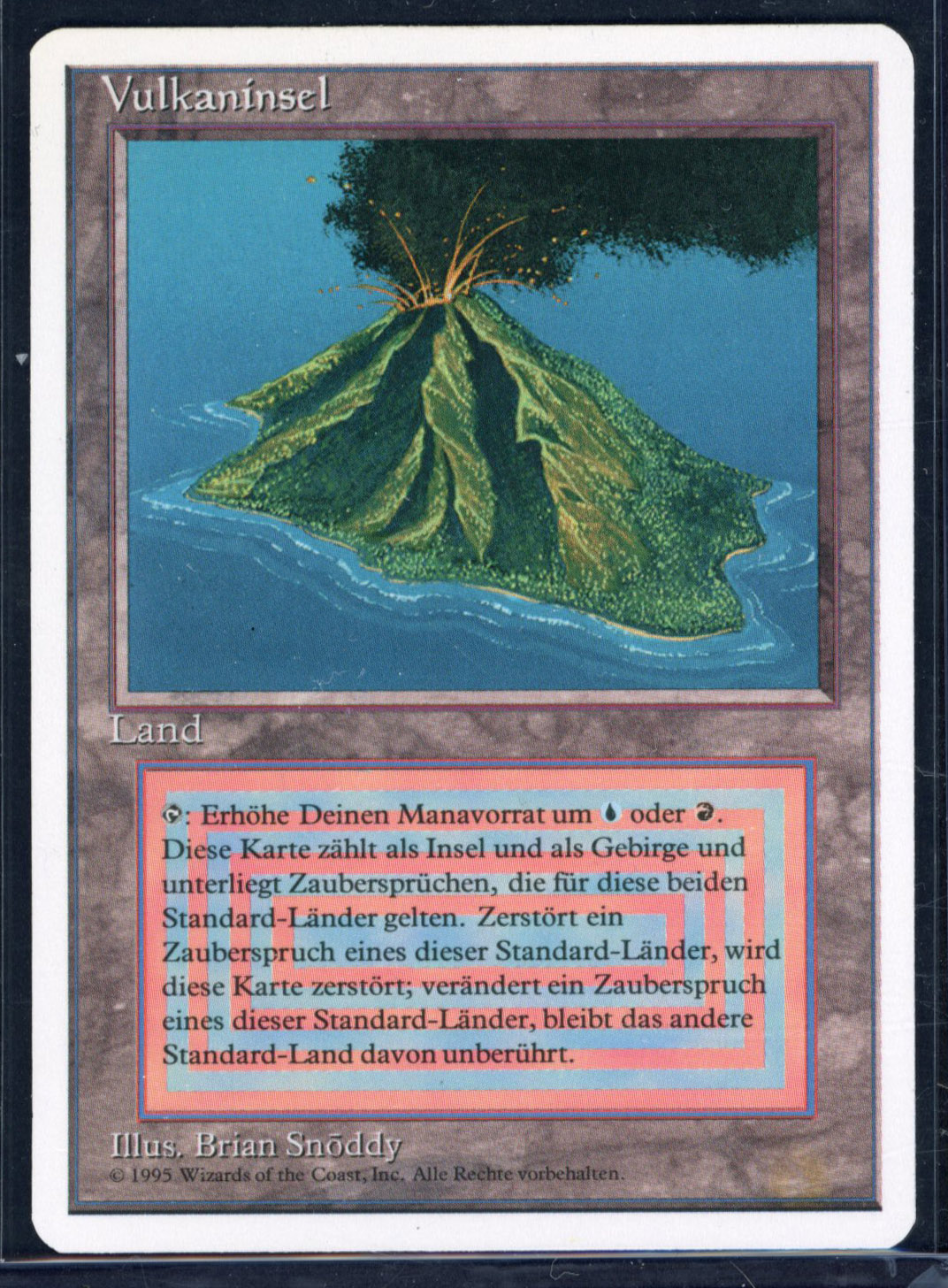 Magic The Gathering - Volcanic Island - Foreign White Boarder French - Near Mint