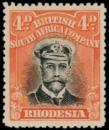 1913-7 4d Head Die II, perf 14. Fine...