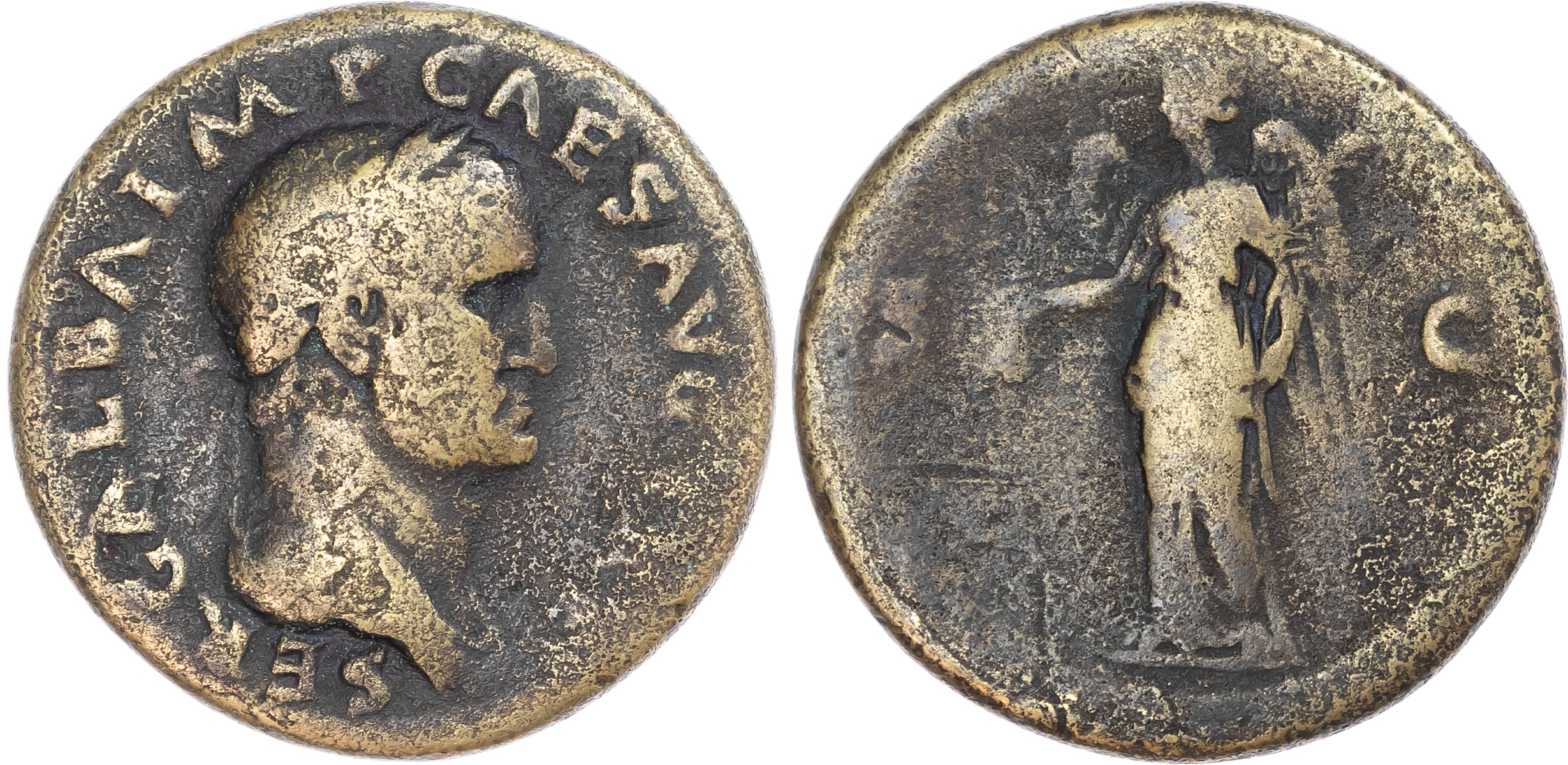 Galba (AD 68-69) AE Sestertius, Rome, AD 68, 25.67g.