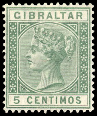 Gibraltar SG 22w 5c inverted watermark mint 