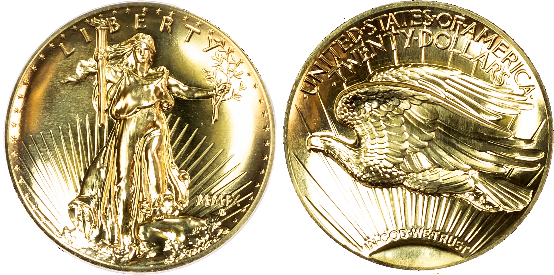 USA, Ultra High Relief Double Eagle, gold 20 Dollars, 2009