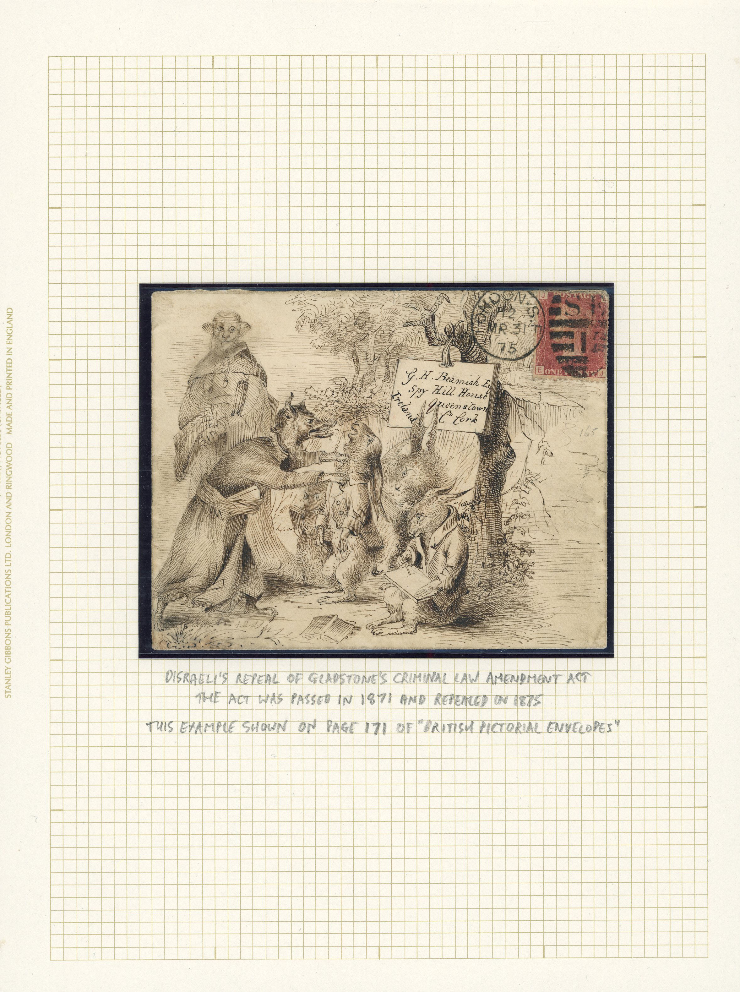 Hand illustrated political envelopes