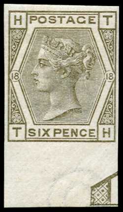 1880 6d grey Pl.18. (Wmk. Crown). Very...