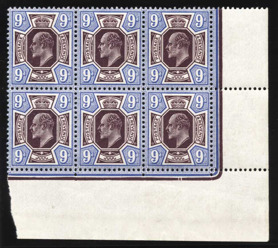 1913 9d deep plum & blue. Superb unused...