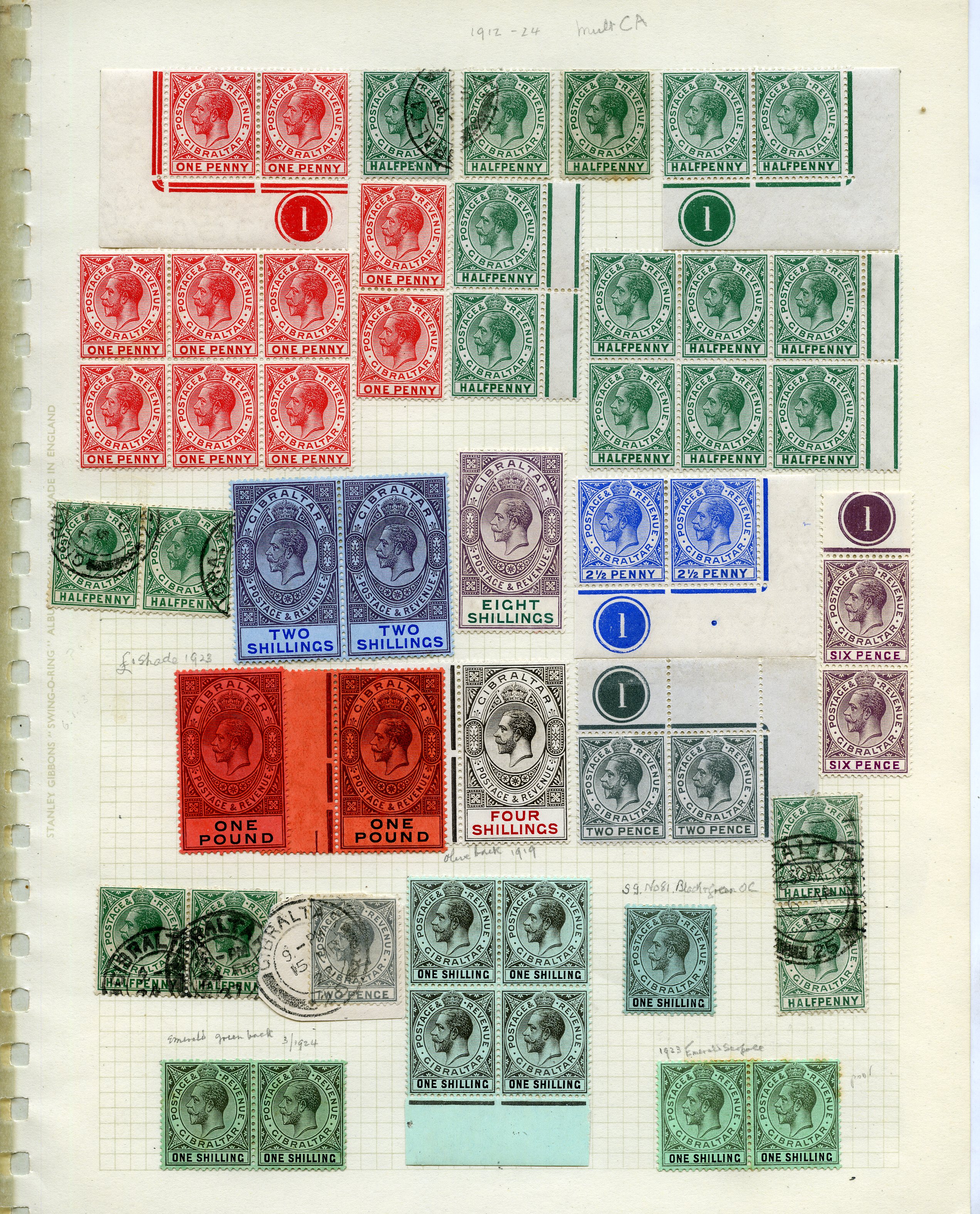 1912-35 mainly mint collection (125) on...
