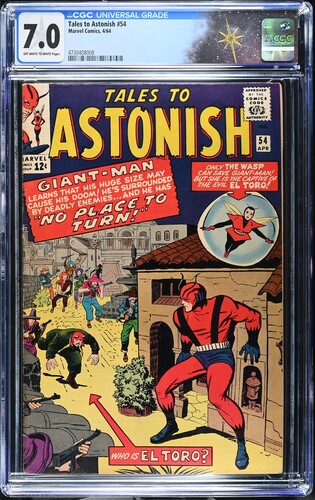 Tales to Astonish #54 CGC 7.0 1st appearance of El Toro (Marvel Comics, 1964) Off-white to white pages