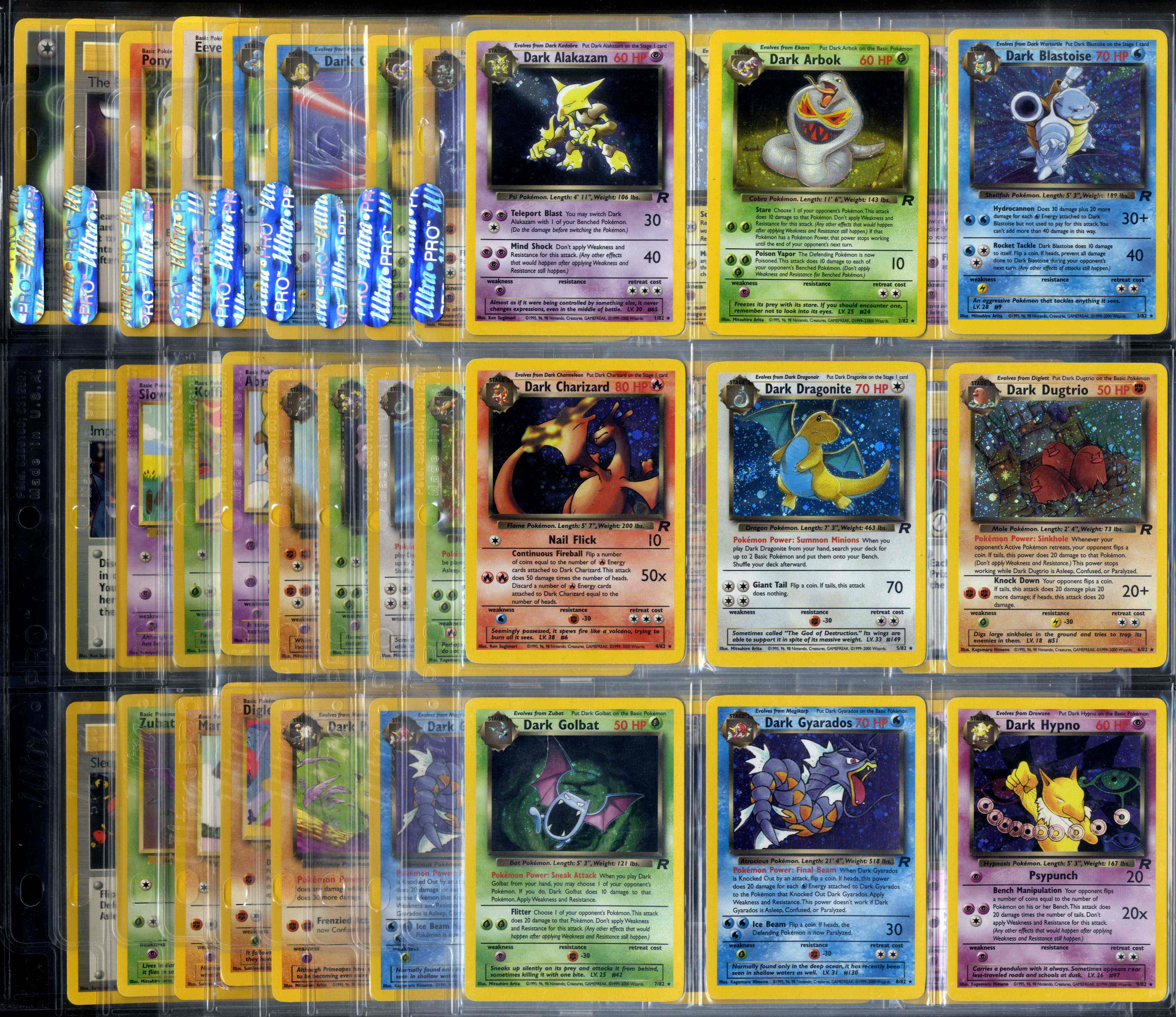 Pokémon TCG - Team Rocket Near Complete Set - Near Mint
