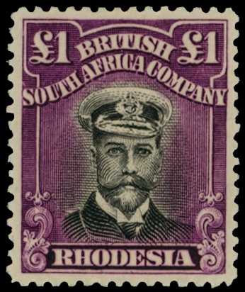 1918-21 £1 Head Die IIIB, perf 14, toned...