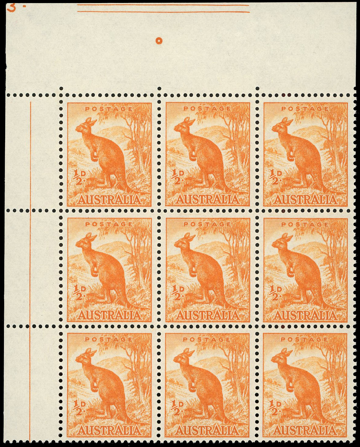 Australia SG 179 Plate 3- block mint