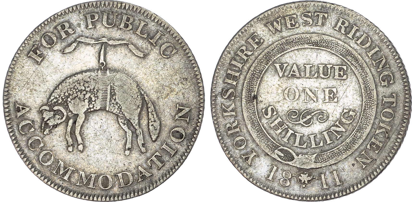 Yorkshire, County. West Riding, silver shilling, 1811. 
