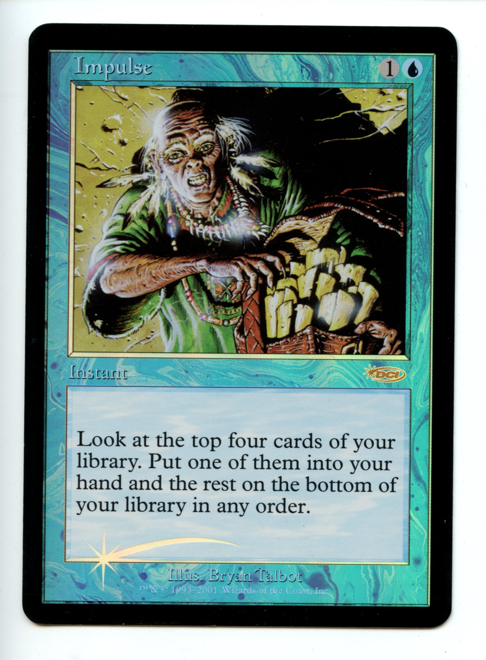 Magic The Gathering  - Impulse  FOIL  - FNM Promo  - Moderately Played