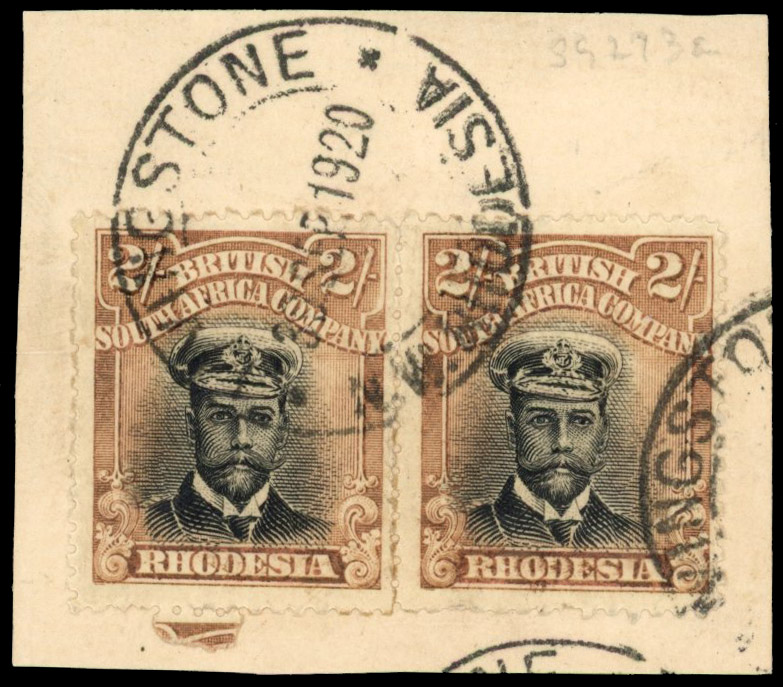 Rhodesia 2/- SG 255j Head Die IIIA pair used