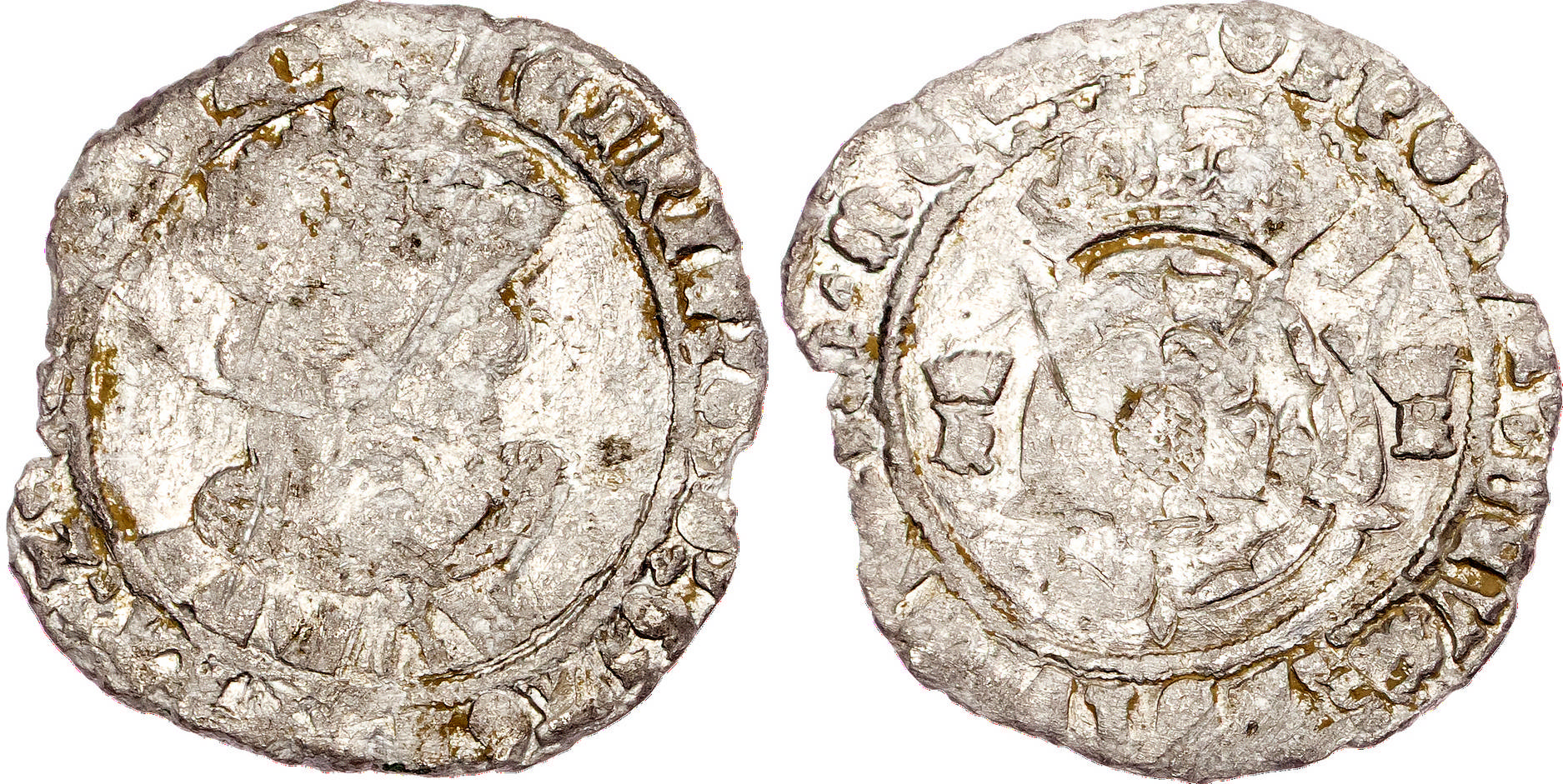 Henry VIII (1509-1547) Testoon with a nominal value of twelve pence, issued at Tower mint.