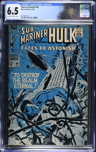 Tales to Astonish #98 CGC 6.5 "Roy Thomas and Stan Lee stories, Dan Adkins cover." (Marvel Comics 1967)