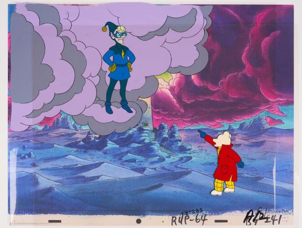 Rupert The Bear Animated Series Original Hand Painted Multi Layer Production Cels (Nelvana, 1991-1997) Total 3