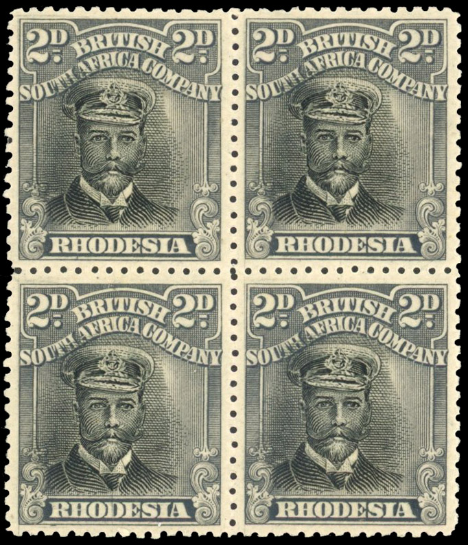 Rhodesia 2d SG 257 group block mint