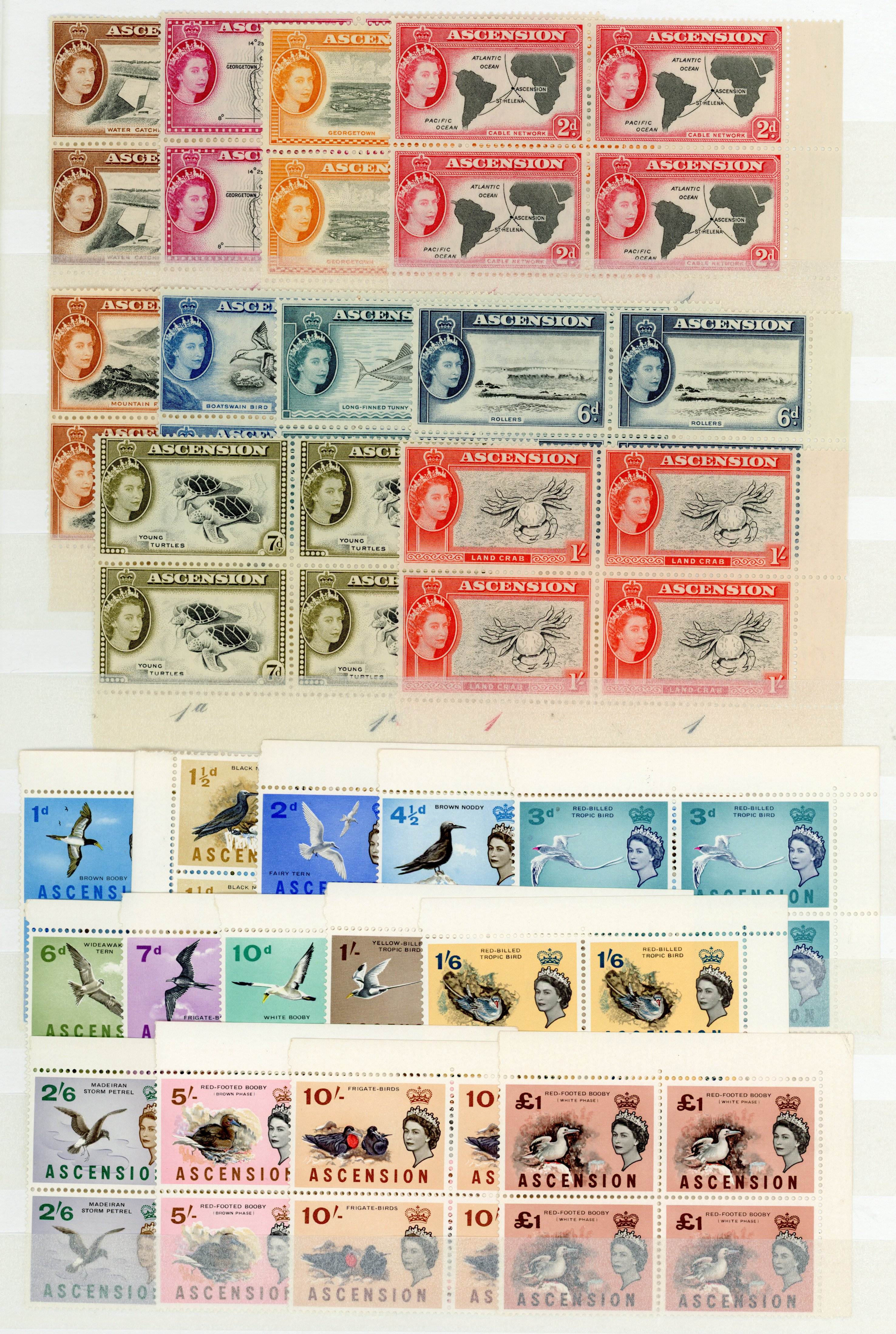 Ascension SG 70-83 blocks mint